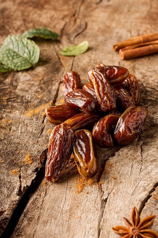 High angle dates cinnamon sticks