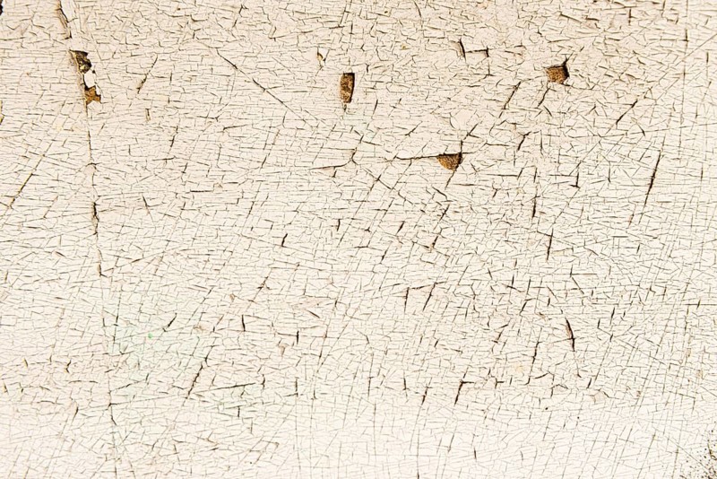 Peeling paint old wooden floor