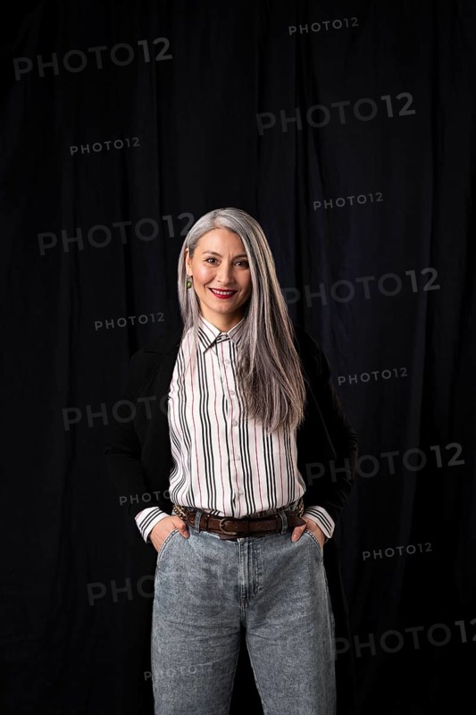 Beautiful senior woman portrait formal clothes