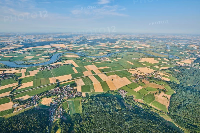 Aerial view over danubia river