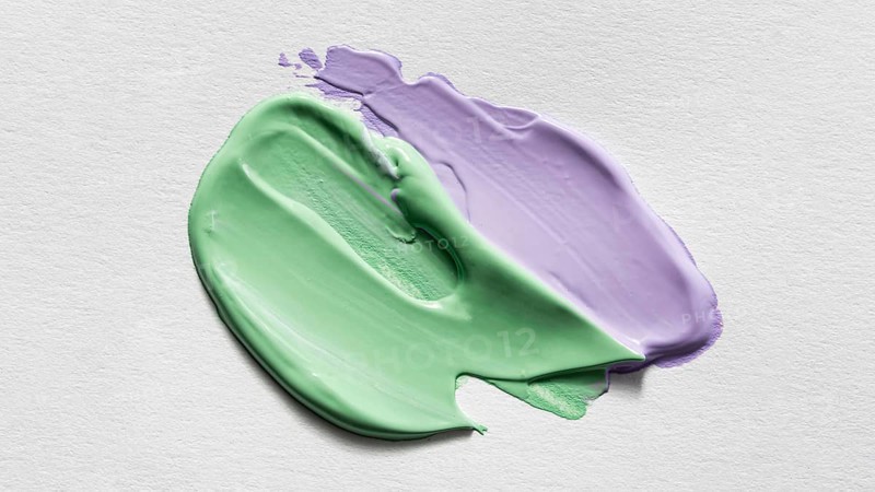 Top view multicolored abstract paint brush strokes surface