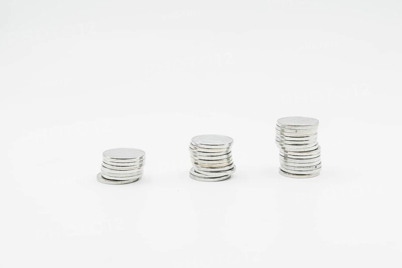 Stack silver coins