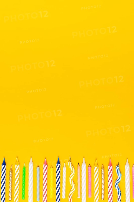 Colorful birthday candles with