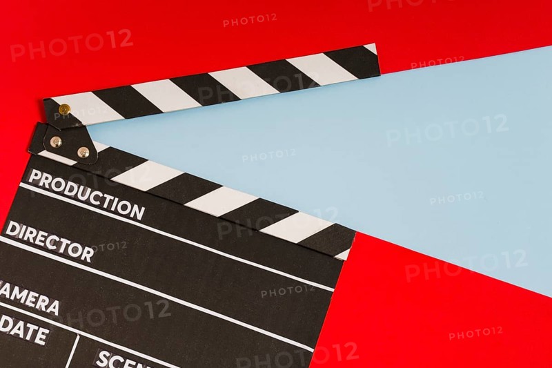 Top view cinema slate