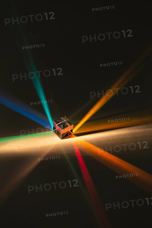 High view prism abstract with rays