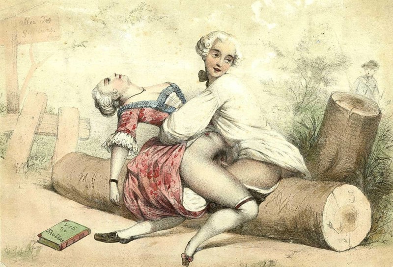 Couple having sex in the open air