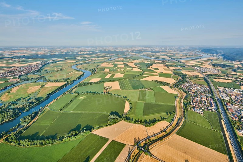 Aerial view over danubia river