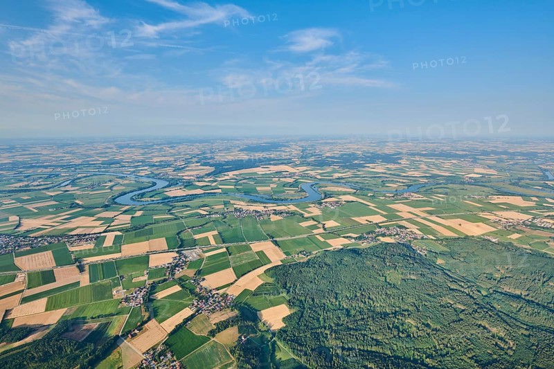 Aerial view over danubia river