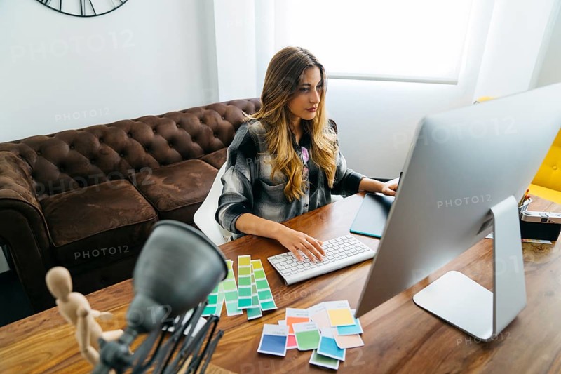 Creative graphic designer office