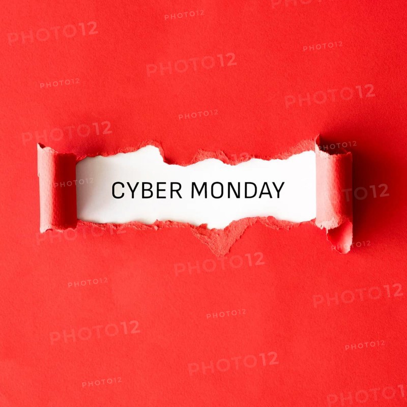 Top view ripped paper cyber monday clearance