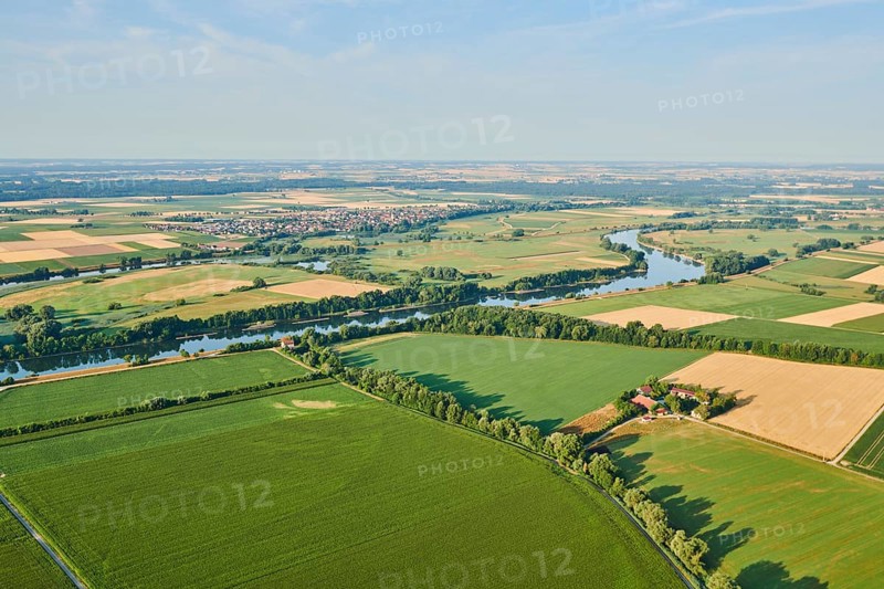 Aerial view over danubia river