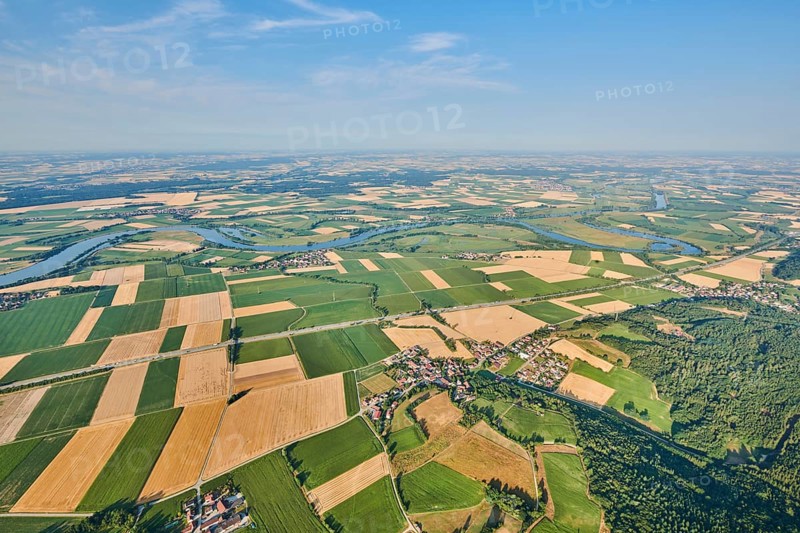 Aerial view over danubia river