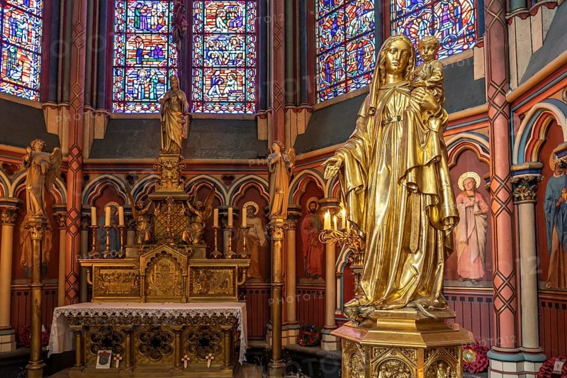 Golden Madonna in Notre Dame d'Amiens Cathedral