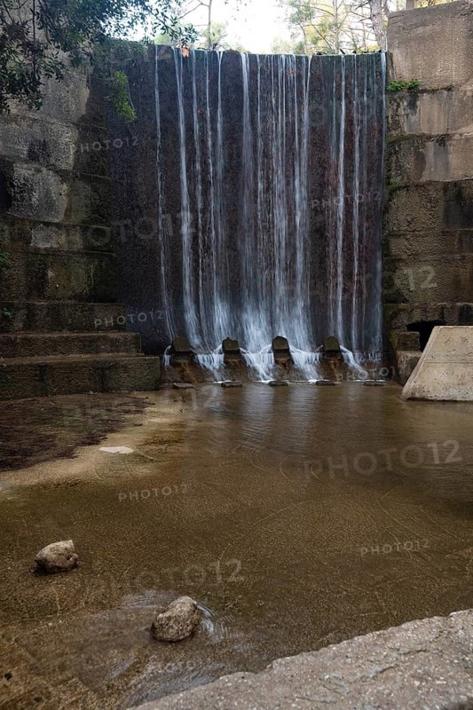 Waterfall at the reservoir