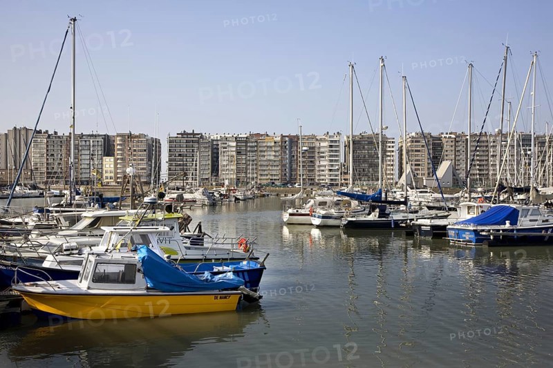 Sailing boats in the marina of Blankenberge