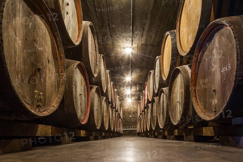 Wooden beer barrels at Oud Beersel