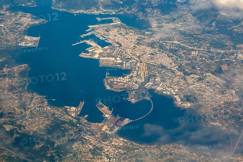 View through plane window