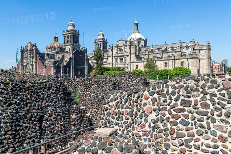 Templo Mayor archaeological Aztec city of Tenochtitlan