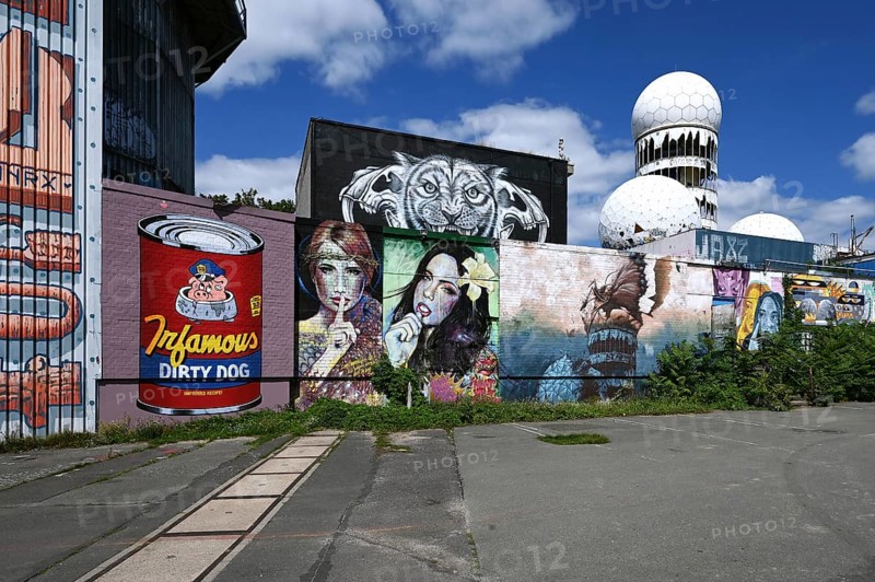 Former US wiretap buildings on Teufelsberg in Grunewald Berlin