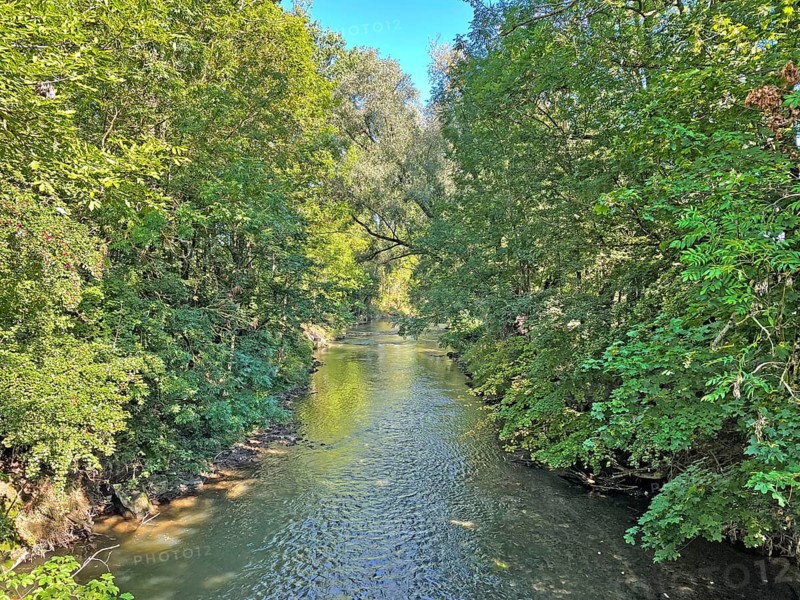 Natural river course
