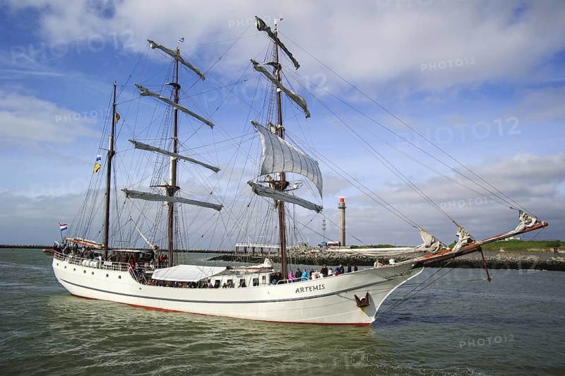 Three-masted barque Artemis during the maritime festival Oostende voor Anker