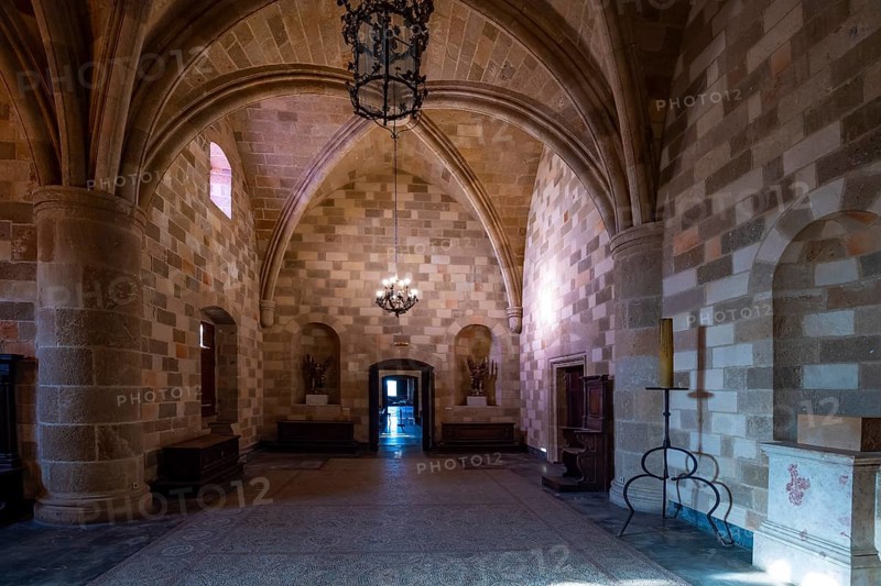 Interior with mosaic floor