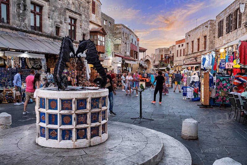Seahorse Fountain at Platia Martyron Everon