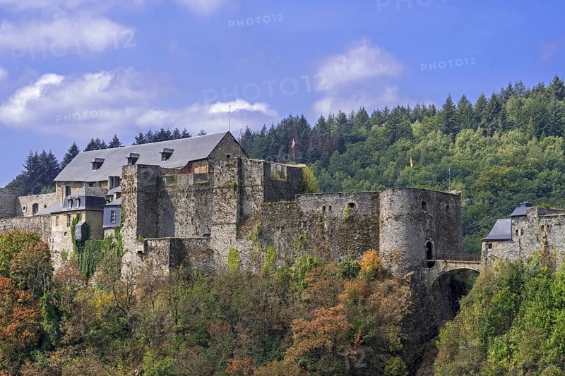 The medieval Chateau de Bouillon Castle in the city Bouillon