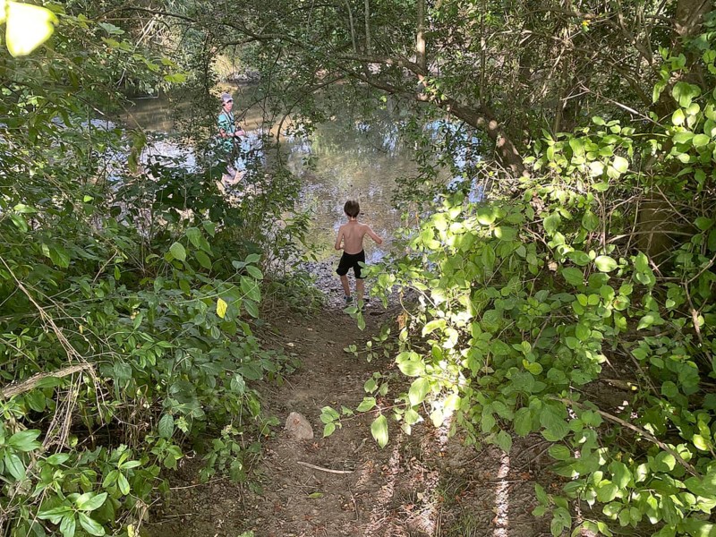 Natural river course