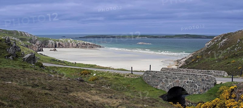 Ceannabeinne Beach in summer near Durness