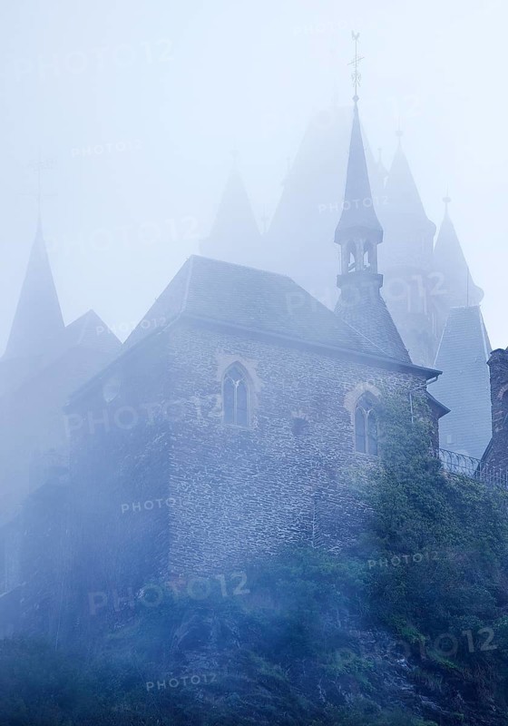 Reichsburg Cochem in the fog
