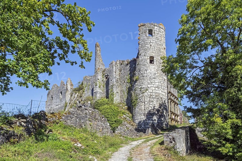 Chateau de Montaigle in summer