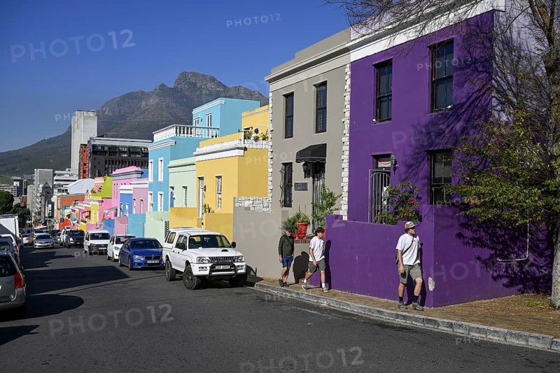 Colourful house facades in De Waal Street