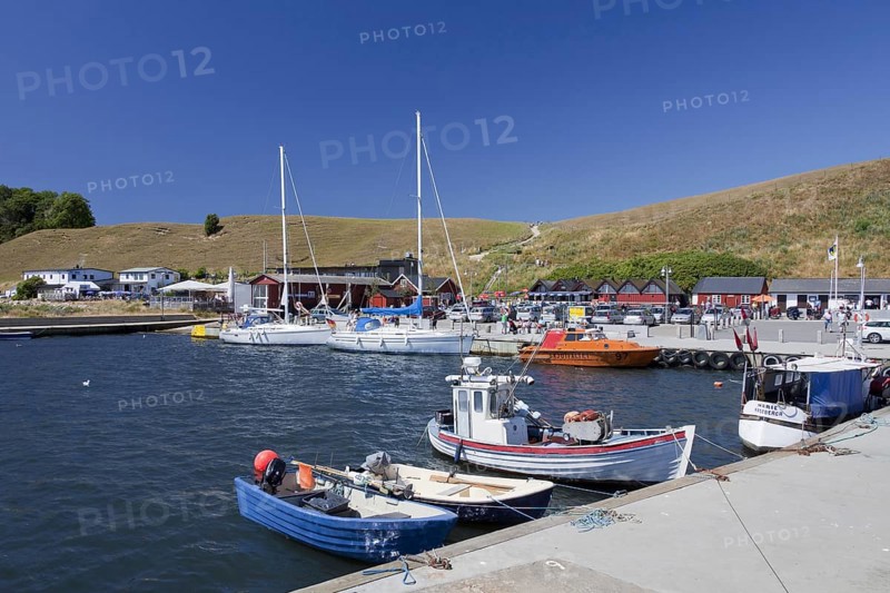 Fishing boats in the harbour of the fishing village Kaseberga
