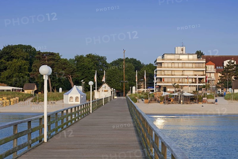Tourist flats and wooden pier