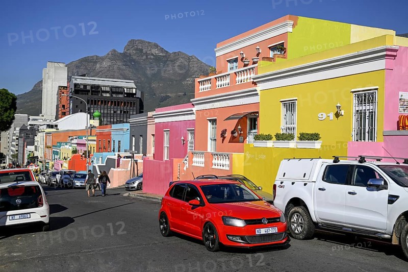 Colourful house facades in De Waal Street