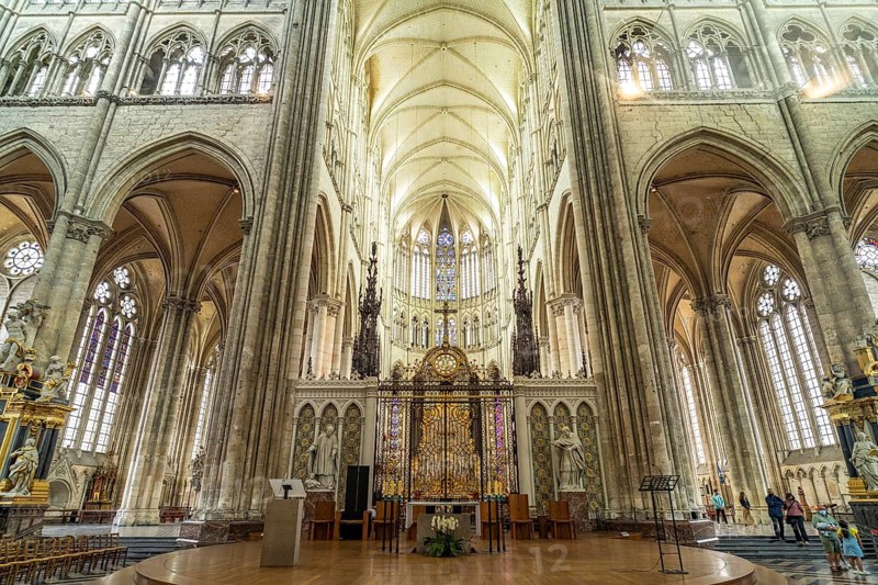 Interior of Notre Dame d'Amiens Cathedral