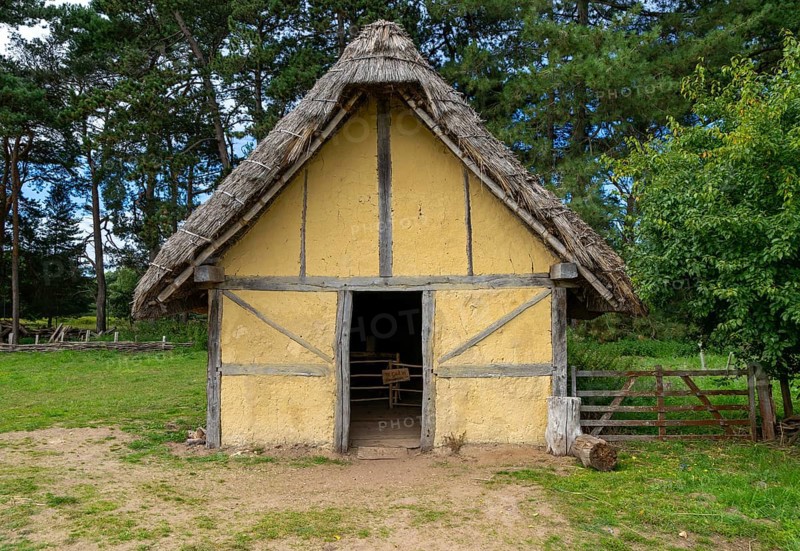 Wood and thatch building at West Stow