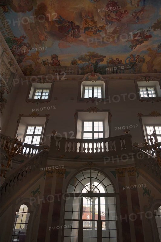 Wurzach castle with baroque staircase from 1723