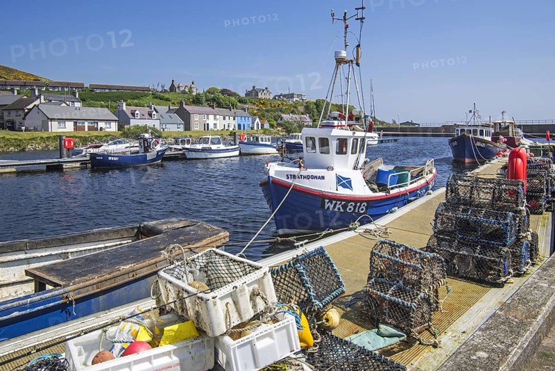 Stacked lobster creels