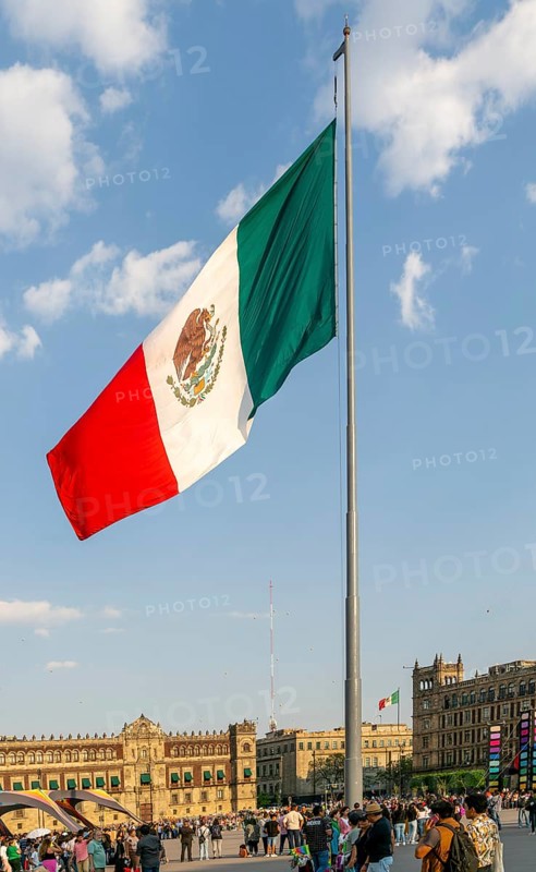 Afternoon flag lowering ceremony