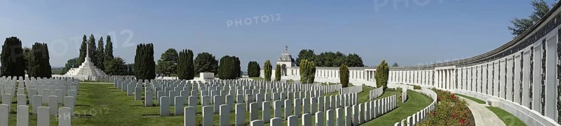 Memorial to the Missing and Cross of Sacrifice at the Tyne Cot Cemetery
