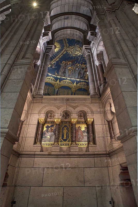 Vaults and frescoes in the Sacre-Coeur Basilica