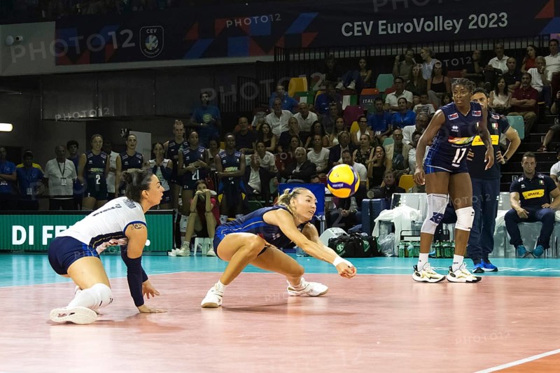 Elena PIETRINI Italy fends offVolleyball