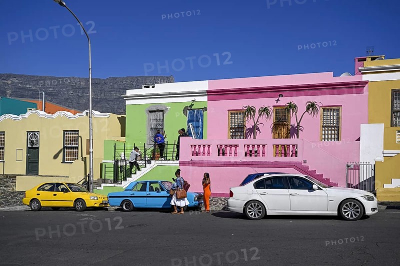 Colourful house facades in De Waal Street