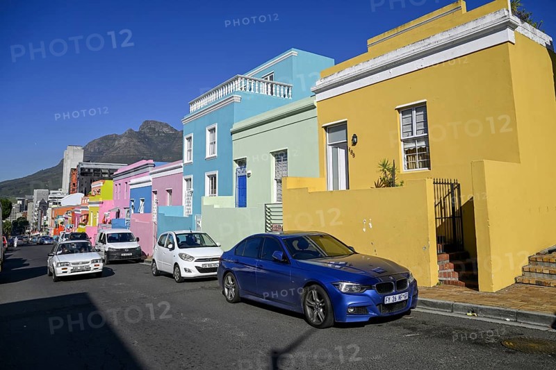 Colourful house facades in De Waal Street