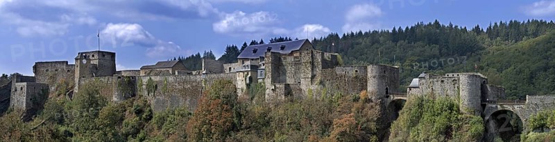 The medieval Chateau de Bouillon Castle in the city Bouillon