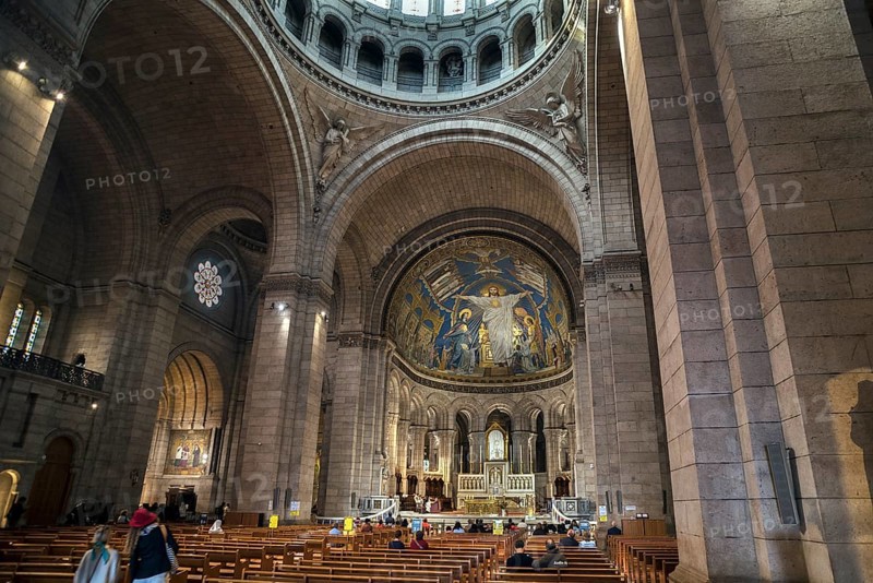 Interior of the Basilica Sacre-Coeur de Motmartre
