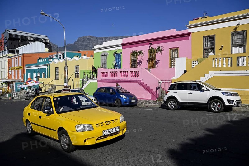 Colourful house facades in De Waal Street