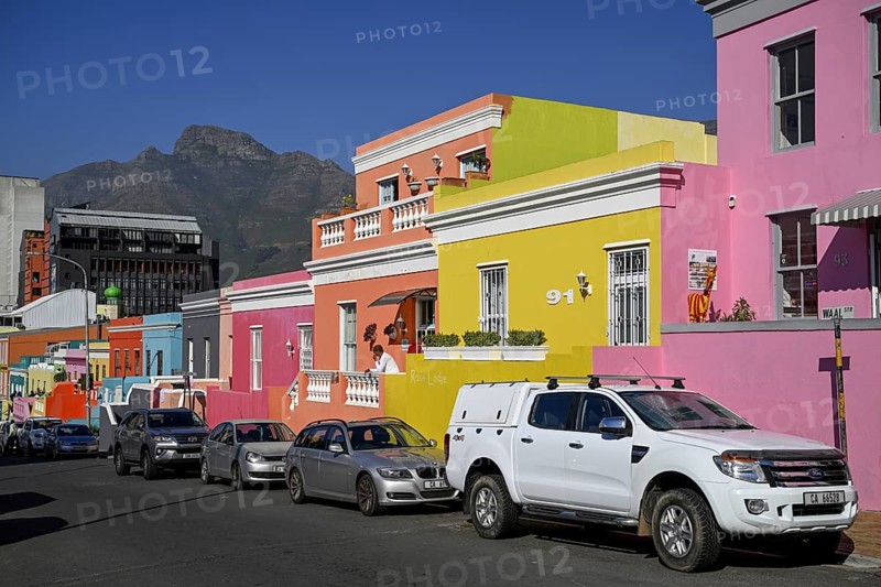 Colourful house facades in De Waal Street